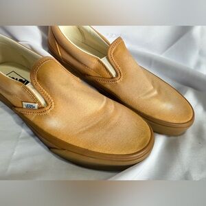 Vans Men's Classic Tan Slip-On Sneakers